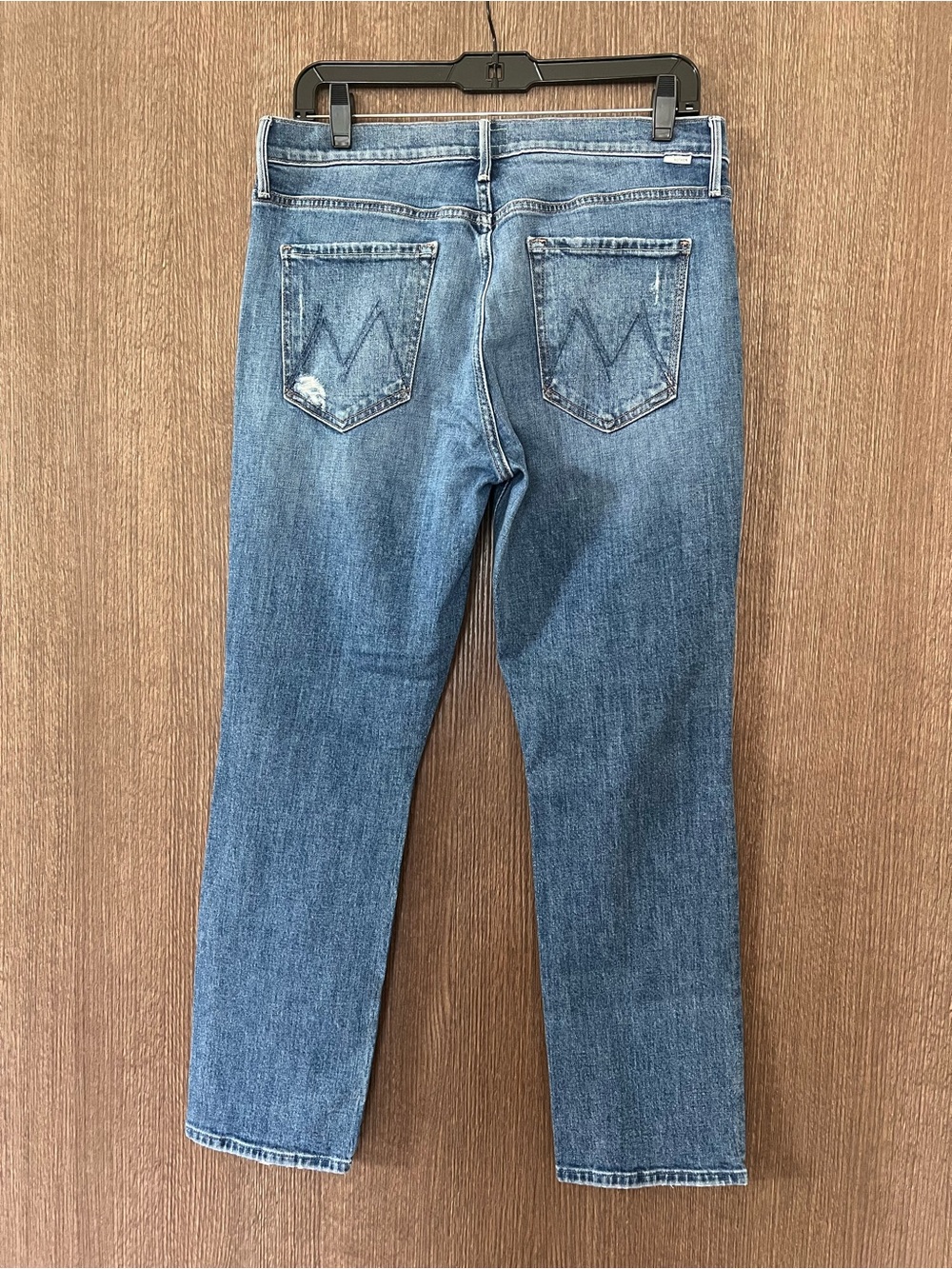 MOTHER Straight-Leg Jeans in Medium Blue Wash - Picture 3 of 7